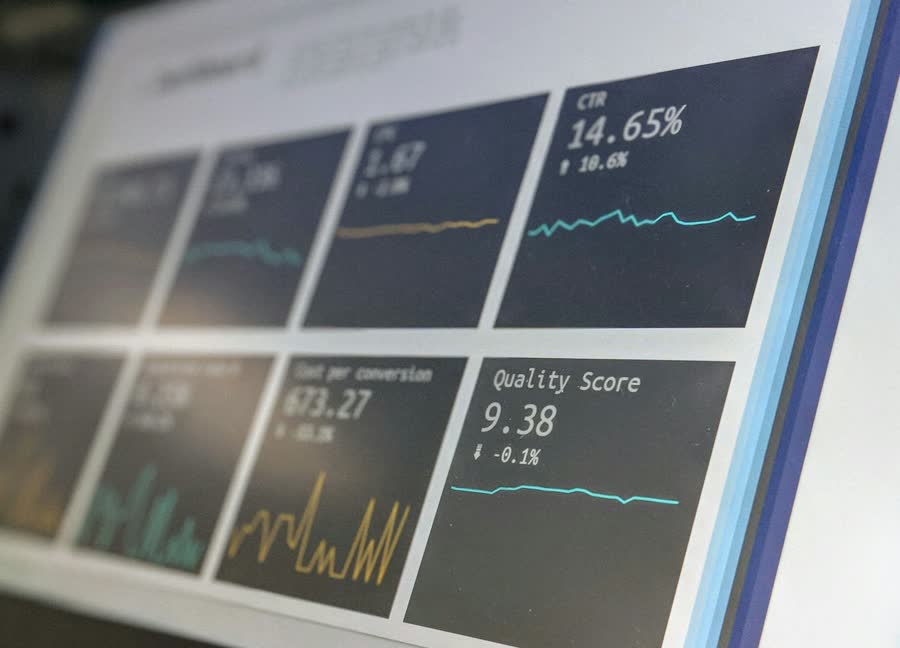 Sustainability metrics on a dashboard